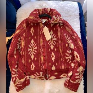 B.O.G. Collective Melrose Jacket in Garnet Gold NWT Size Small